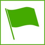 eco green flag icon